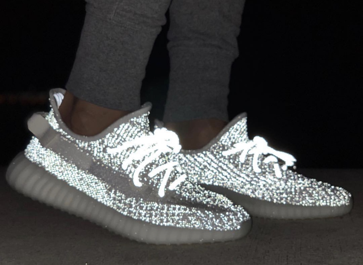 yeezy boost white reflective