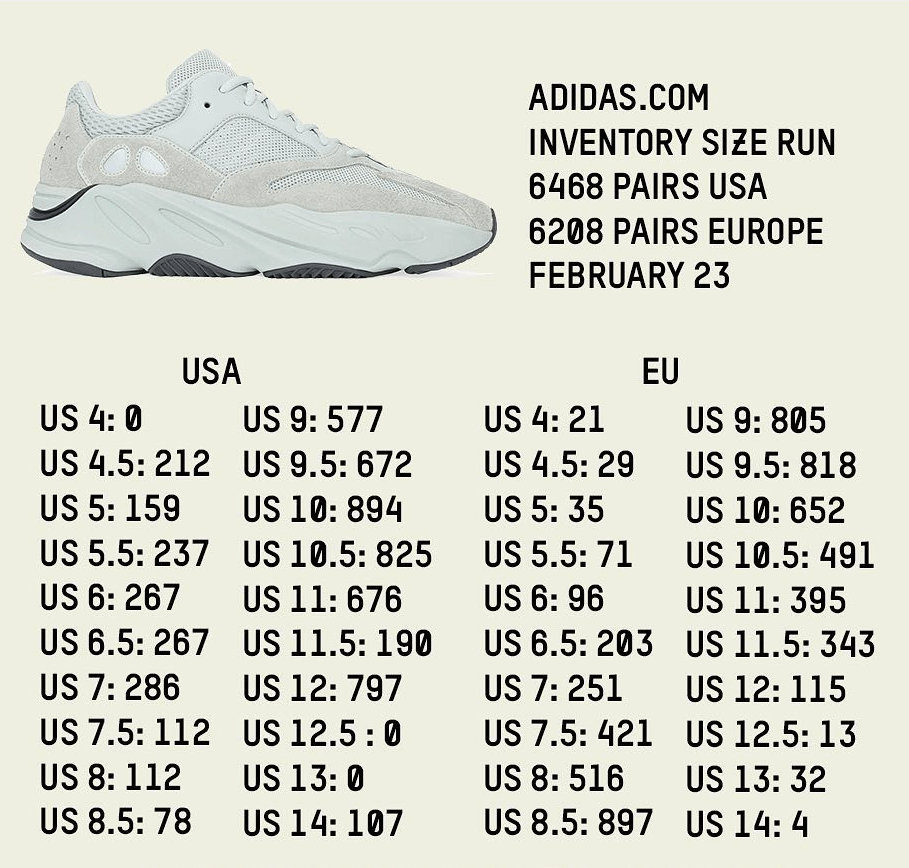 yeezy boost 700 v2 size chart Shop 